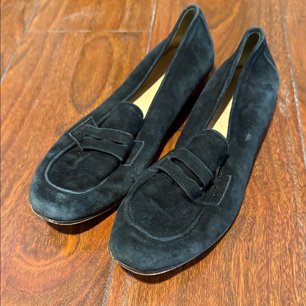 J. Crew Black Suede Flats